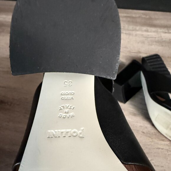 Pollini Studio Vero Cuoio Elegant Black Women Heels Made in Italy - Picture 6 of 7